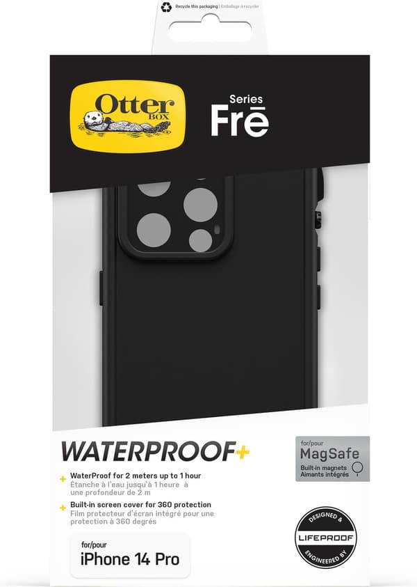 Otterbox Lifeproof Fre-fodral - Skickas till iPhone 14 Pro - Svart
