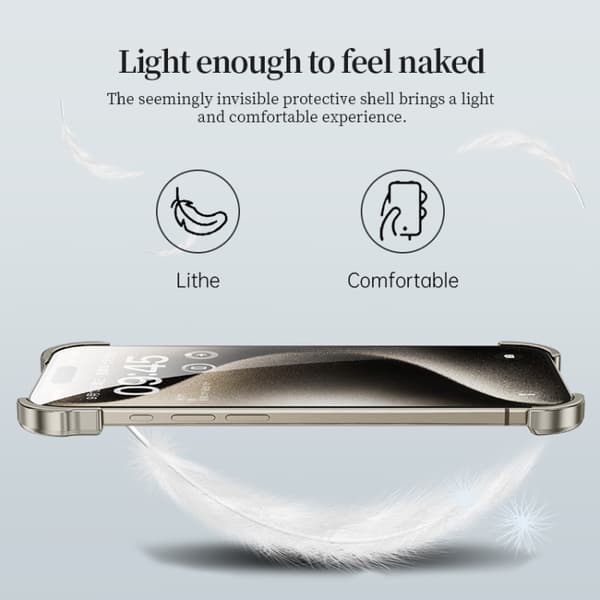 Ørebeskytter i metall for iPhone 15 - Svart