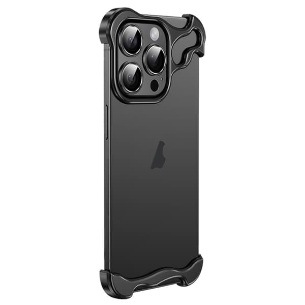 Metalhjørnebeskytter til iPhone 15 Pro - Sort