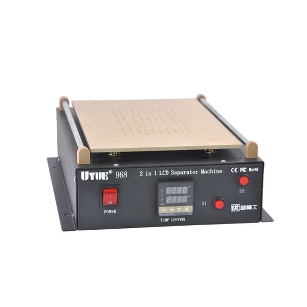 LCD-separatormaskin, inbyggd dubbel vakuum pump, storlek 14 tum., Röd