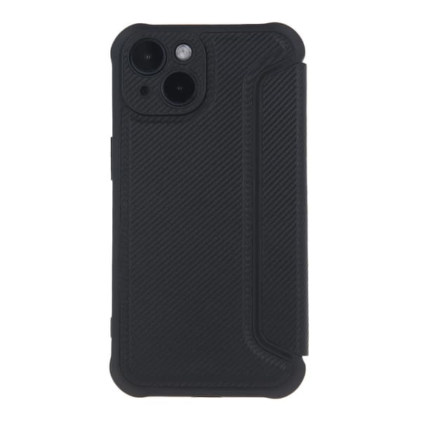 Svart flip-etui for iPhone 15 Pro