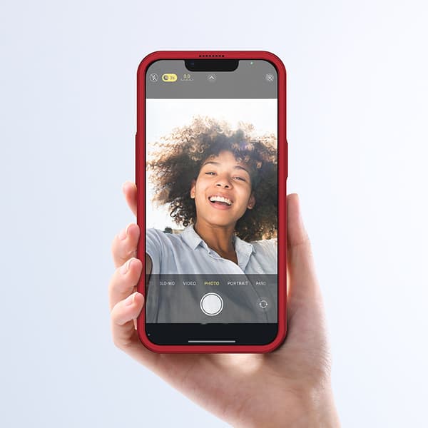 Suojakuori iPhone 13 Pro Maxille, taka- ja etukansi + karkaistu lasi, punainen