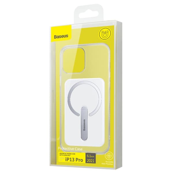 Magnetisk kabinet med stativ til iPhone 13 Pro 6.1'' 2021 gennemsigtig