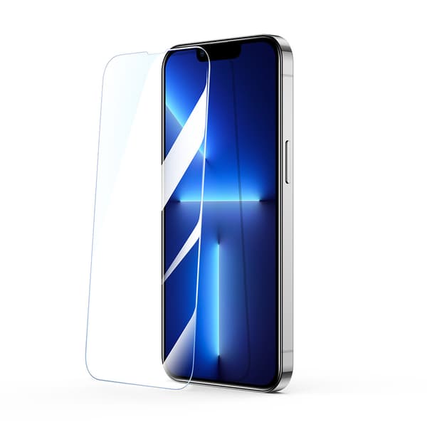 9H härdat glas för iPhone 14 helskärm Knight 2.5D FS TG SET med 5 st.