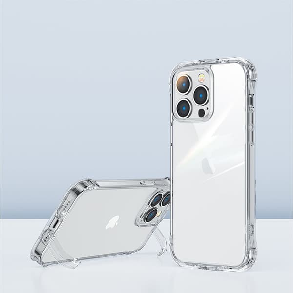 Kotelon kansi iPhone 14:lle, panssaroitu kotelo koukuilla, läpinäkyvä jalusta