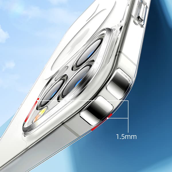 Magnetisk cover til iPhone 14 Plus, kompatibel med MagSafe, gennemsigtig 14D