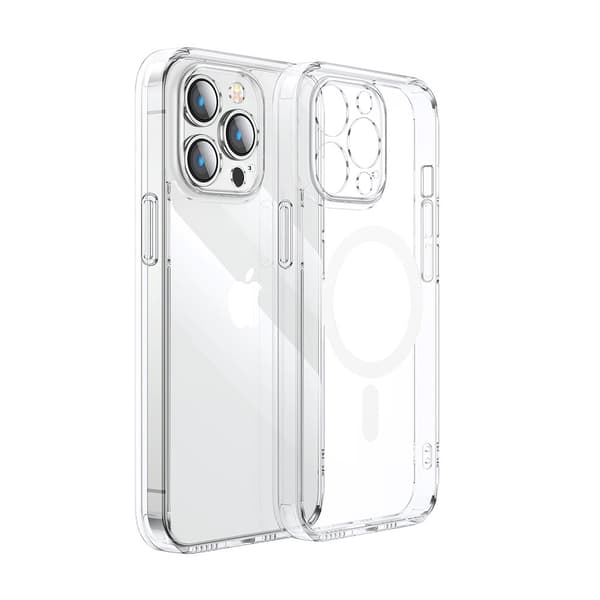 Magnetisk cover til iPhone 14 Plus, kompatibel med MagSafe, gennemsigtig 14D