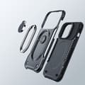 Miniatyrbillede 5 af 6: Taske til iPhone 14 Plus, pansret cover med stativ og ringholder, sort