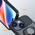 Miniatyrbillede 6 af 6: Taske til iPhone 14 Plus, pansret cover med stativ og ringholder, sort