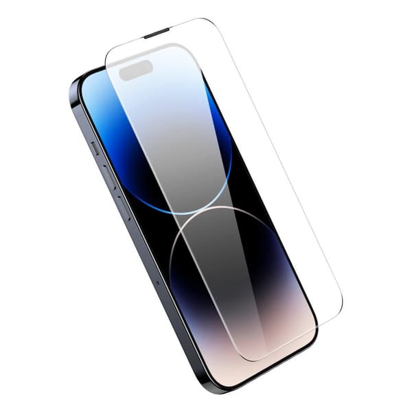 2x koko näytön karkaistu lasi iPhone 14 Pro Maxille, 0,3 mm kaiutinsuojus