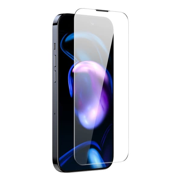 2x fuldskærms hærdet glas til iPhone 14 Pro med 0,3 mm højttalercover