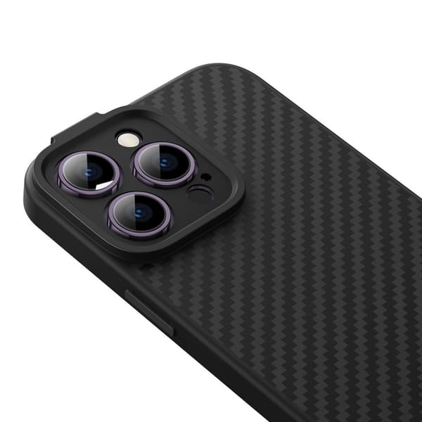 iPhone 14 Pro MagSafe pansret cover + Syntetisk fiber hærdet glas, sort