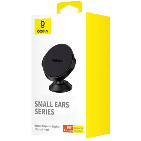 Small Ears magneettinen puhelinteline autoon, musta