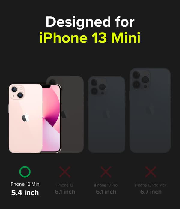 Pansret etui med ramme til iPhone 13 mini Fusion X Design Ticket band, sort
