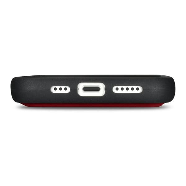 2-i-1 læder Flip Cover iPhone 14 Pro Anti-RFID pung etui Rød