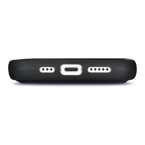 2-i-1 læder Flip Cover iPhone 14 Pro Anti-RFID pung etui Mørk lilla