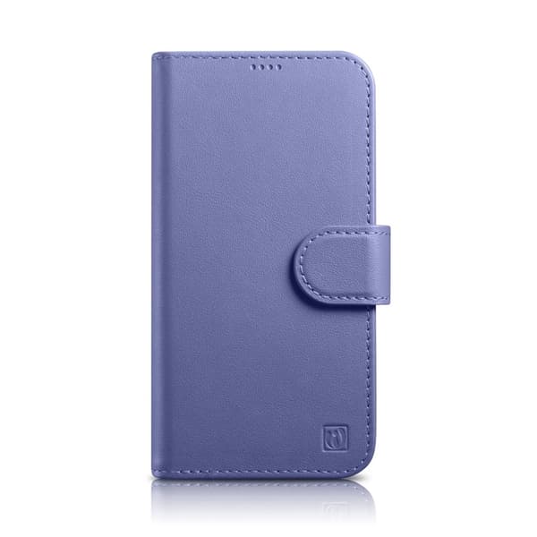 2in1 Läder Flip Cover iPhone 14 Pro Anti-RFID plånboksfodral Ljuslila
