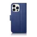 Miniatyrbillede 3 af 6: 2-i-1 læder Flip Cover iPhone 14 Pro Anti-RFID pung etui Blå