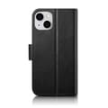 Miniatyrbillede 3 af 6: 2-i-1 læder Flip Cover iPhone 14 Plus Anti-RFID pung etui Sort