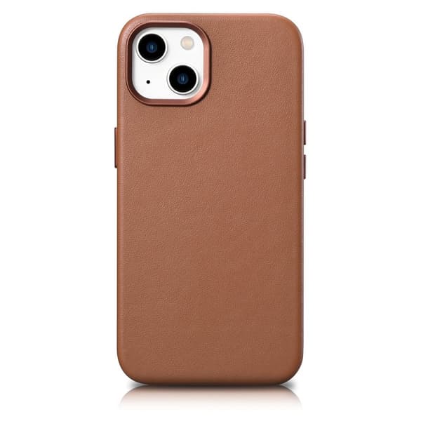 Naturligt læder cover til iPhone 14 Plus MagSafe Cover Læder brun