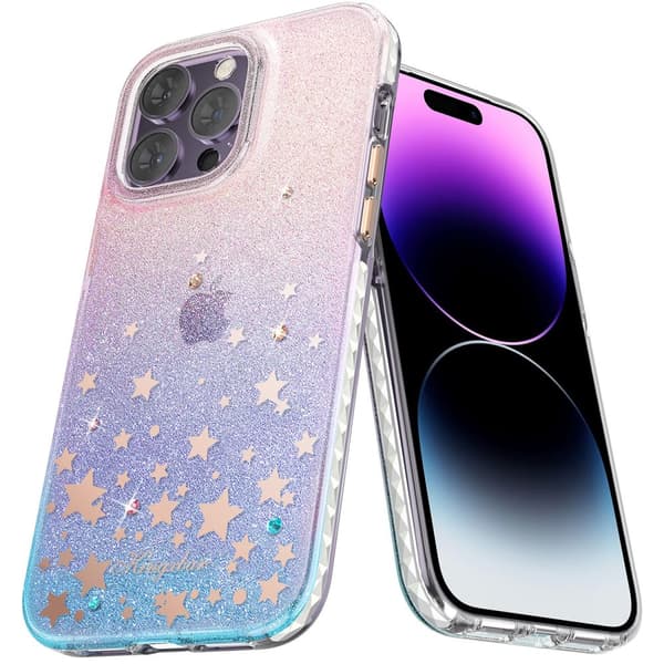 iPhone 14 Plus Heart Star Series ZODIAC etui med stjerner
