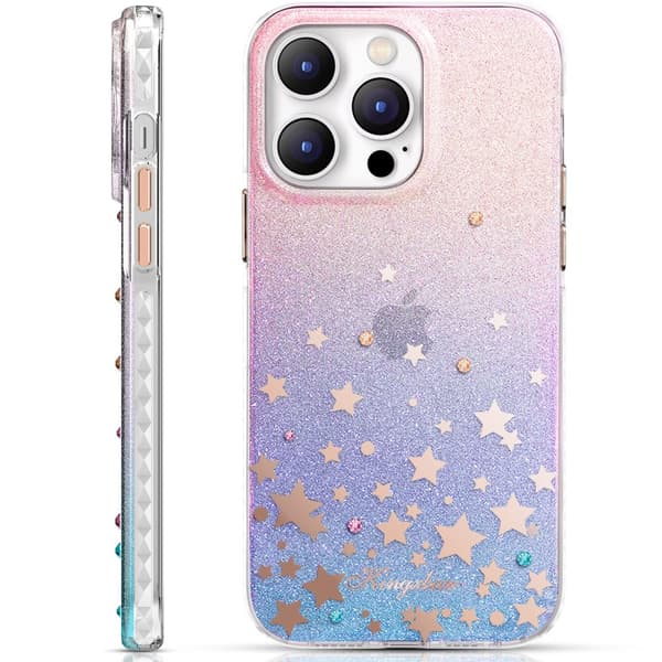 iPhone 14 Plus Heart Star Series ZODIAC etui med stjerner