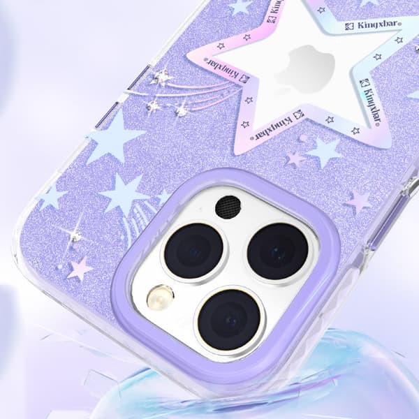 Star cover til iPhone 14 Plus Heart Star Series PURPLE STAR