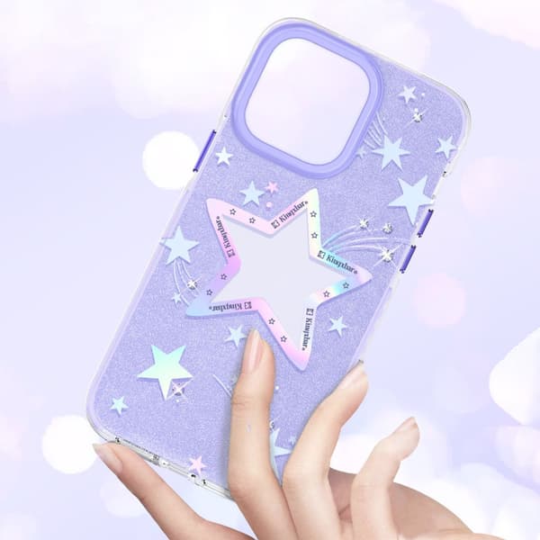 Star cover til iPhone 14 Plus Heart Star Series PURPLE STAR