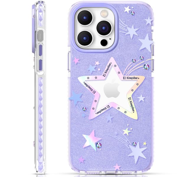 Star cover til iPhone 14 Plus Heart Star Series PURPLE STAR