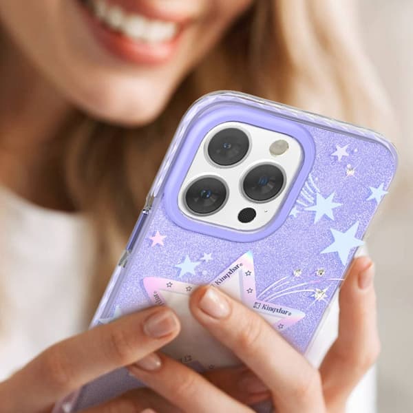 Star cover til iPhone 14 Plus Heart Star Series PURPLE STAR