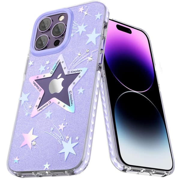 Star cover til iPhone 14 Plus Heart Star Series PURPLE STAR