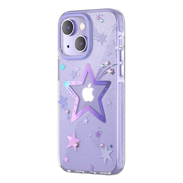 Star cover til iPhone 14 Plus Heart Star Series PURPLE STAR