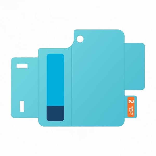 Beskyttelsesfolie til frontdisplayet på Samsung Galaxy Z Flip 5, gennemsigtig