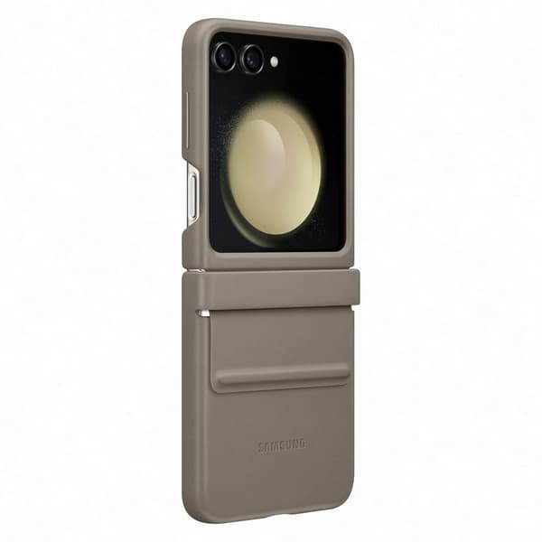 Brunt eko-läderfodral till Galaxy Z Flip 5