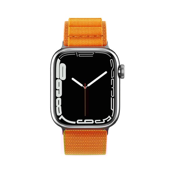 Hihna Alpine-terässoljella Apple Watchille 42 / 44 / 45 / 49 mm oranssi