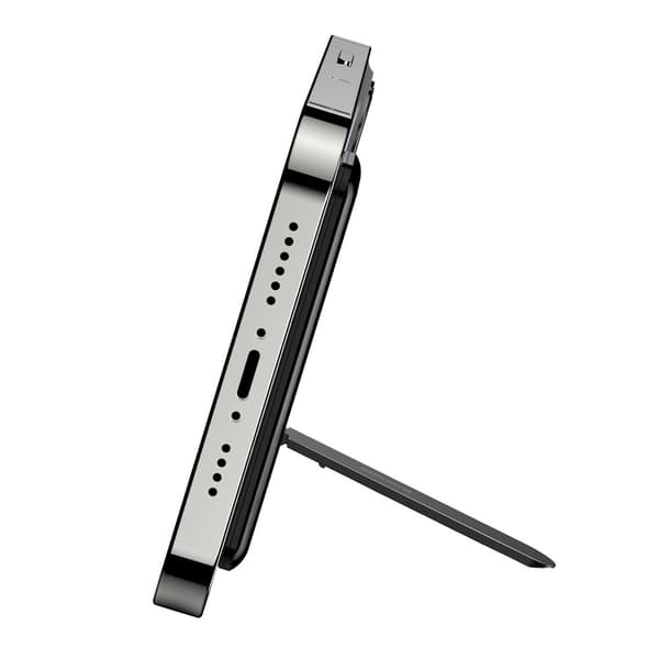 Selvklæbende foldbar telefonholder, sort