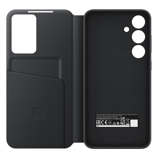 Originalt etui til Samsung Galaxy S24, Smart View Wallet-kortlomme, sort