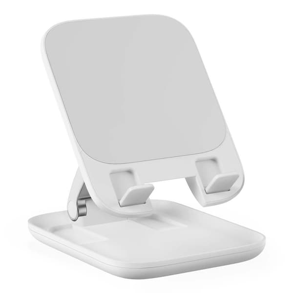 Taitettava teline tablet-puhelimelle Seashell Series valkoinen