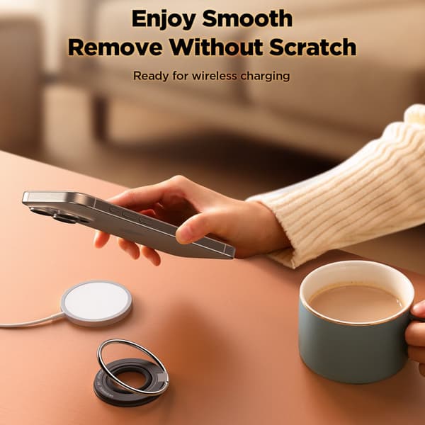 MagSafe ring magnetisk telefonholder, sort