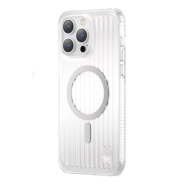 Magnetisk etui til iPhone 14 Pro MagSafe PQY Go Out Series sølv