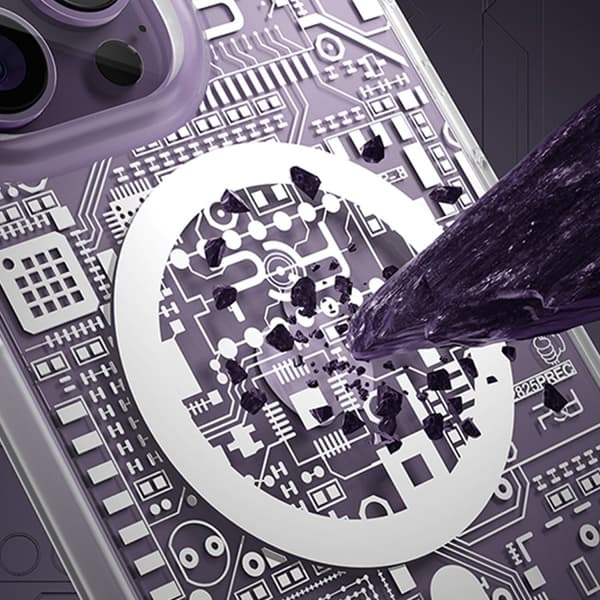 Magneettinen kotelo iPhone 14 Prolle MagSafe PQY Geek Series kulta