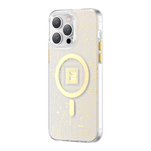 Magneettinen kotelo iPhone 14 Prolle MagSafe PQY Geek Series kulta
