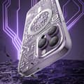 Pikkukuva 4 / 10: Magneettinen kotelo iPhone 14 Pro Max MagSafe PQY Geek Series hopea