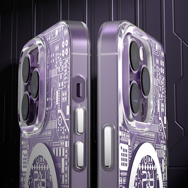 Magneettinen kotelo iPhone 14 Pro Max MagSafe PQY Geek Series hopea