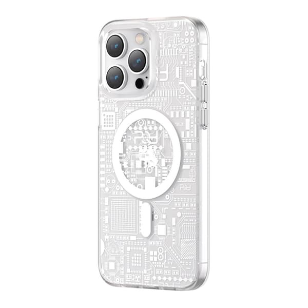 Magneettinen kotelo iPhone 14 Pro Max MagSafe PQY Geek Series hopea