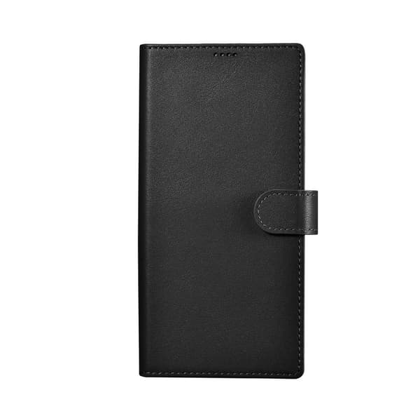 Læder pung etui til Samsung Galaxy S23 Ultra pung etui, sort