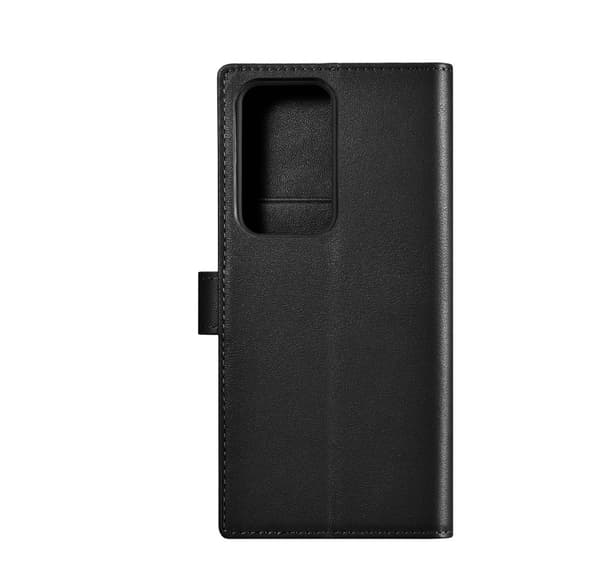 Læder pung etui til Samsung Galaxy S23 Ultra pung etui, sort