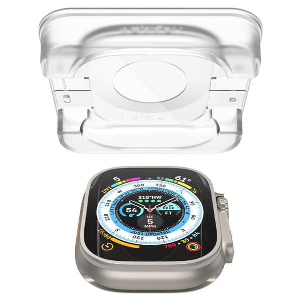 GlastR EZ Fit karkaistu lasi Apple Watch Ultra 49mm SET 2 kpl.