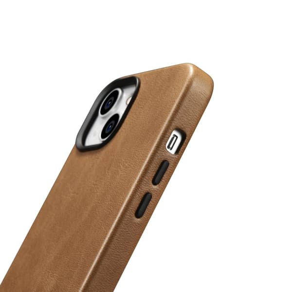 iPhone 14 Plus magnetisk læderetui med MagSafe Oil Wax Premium læderetui lysebrun