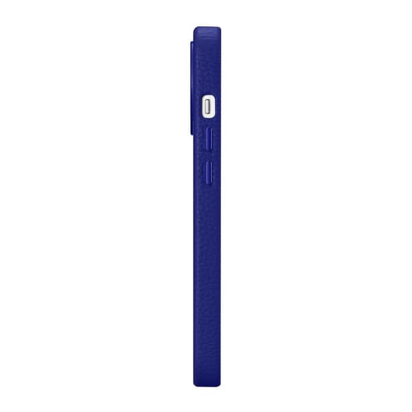 iPhone 14 Pro magnetisk læderetui med MagSafe Litchi Premium læderetui marineblå